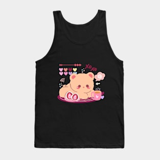 Kawaii Bear Chilling Tank Top